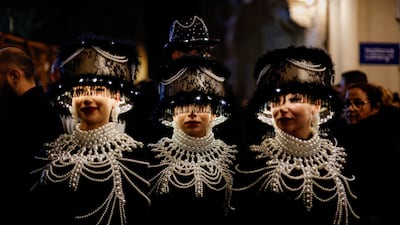 Revellers attend a carnival in the village of Ghaxaq, Malta. Reuters