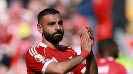 Liverpool's Mohamed Salah applauds fans as he walks off the pitch after being substituted against Palace. Reuters