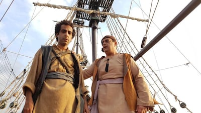 All aboard for laughs in Tafash We Arba’een Harami. Courtesy Hawar