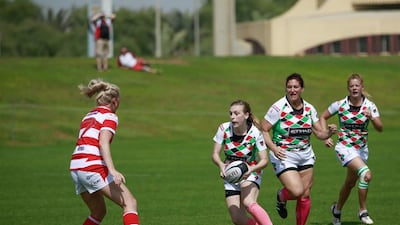 The Abu Dhabi Harlequins, right, was the club Fiona Riedy played for during her time in the UAE. Victor Besa for The National