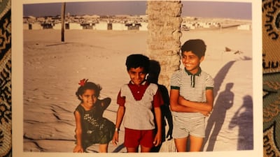 An old photo of the Rana family in Dubai, taken before the unification of the UAE.