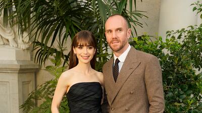 Lily Collins and Charlie McDowell. AP