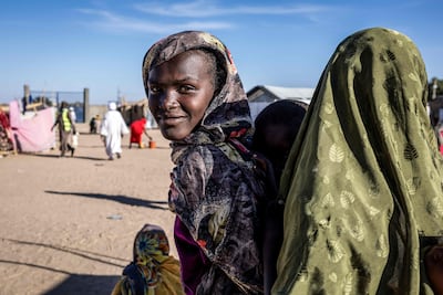 A young Sudanese refugee at the Tine camp in Chad. AFP