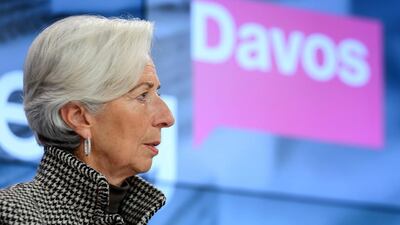 IMF managing director Christine Lagarde looks on during a session at the World Economic Forum annual meeting in Davos. AFP