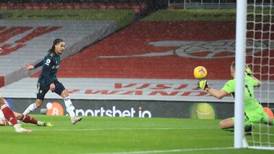 Leeds United's Helder Costa scores his side's second goal. AP