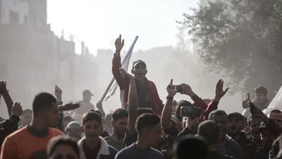 Thousands in Gaza have protested in the past week against the Hamas militant group, which rules the Palestinian enclave. Bloomberg