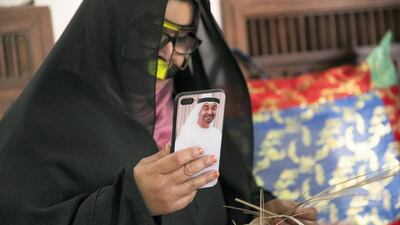 Running several days a week throughout the year, a group of local women teach the community skills in telli, khoos, and sadu at the handicrafts workshop at Al Ain Palace Museum. Reem Mohammed / The National