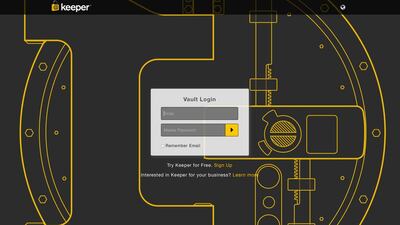 Above, a screen shot of the Keeper homepage.