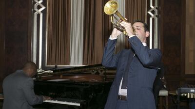 The award-winning trumpeter Dominick Farinacci performing during the Jazz at Lincoln Center events. Mona Al-Marzooqi / The National