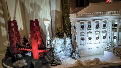 2019's Spirit of America-themed gingerbread display also showcased a Golden Gate Bridge. Getty Images