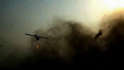 An Iranian drone fired towards Gulf States. AFP