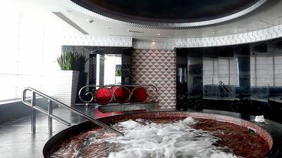 The jacuzzi area of one of flats at Damac Maison, a block of 355 serviced apartments in Dubai. Satish Kumar / The National