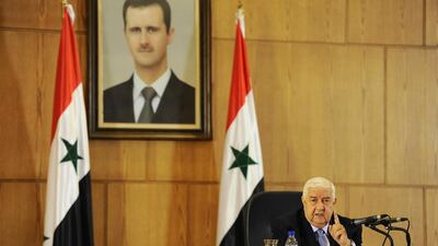 Syria's foreign minister Walid Al Moualem speaks during a news conference in Damascus on August 25. Reuters