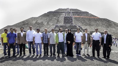 Sheikh Mohammed visits the Teotihuacan archaeological site. WAM
