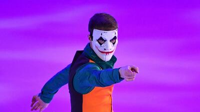 Russian Alexander Samarin performs during the exhibition gala at the Rostelecom Cup 2019 ISU Grand Prix of Figure Skating in Moscow. AFP