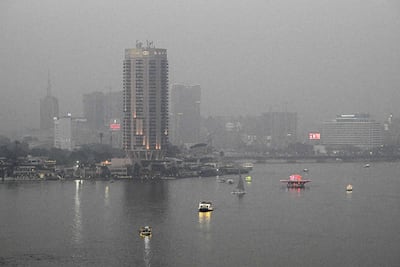 Cairo during a sandstorm. AFP