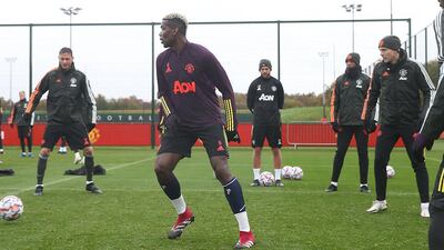 Bruno Fernandes, Nemanja Matic, Paul Pogba, Anthony Martial and Victor Lindelof. Getty
