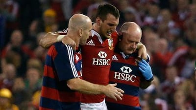 Sam Warburton hurt his hamstring during the Lions' defeat to Australia in Melbourne on Saturday.