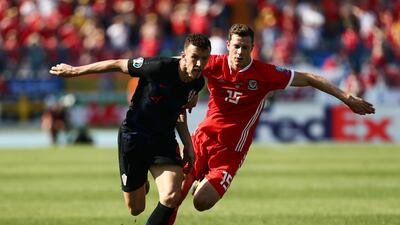Ivan Perisic, left, scored Croatia's second goal in the 2-1 win over Wales on Saturday. Reuters