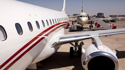 Al Bateen will host a three-day Air Expo in March. Above, private aircraft on displayer during the previous Air Expo. Christopher Pike / The National