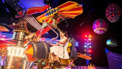 Hala Khalaf, took her daughter, Alana, on a ride on Peguin Air at the new Dreamworks Animation Zone at Motiongate, Dubai Parks & Resorts. Reem Mohammed / The National