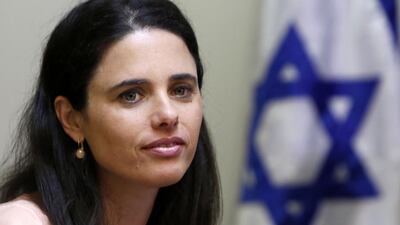 Israel's new justice minister Ayelet Shaked on May 6, 2015. She was once compared to Adolf Hitler by Turkish president Recep Tayyip Erdogan. Gali Tibbon/AFP Photo