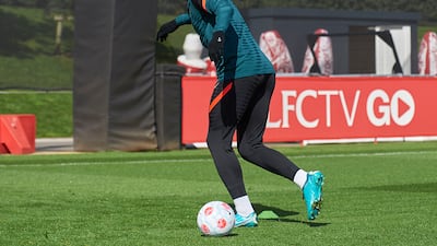 Liverpool defender Virgil Van Dijk at training. Getty