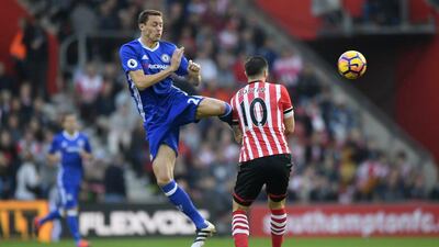Chelsea’s Nemanja Matic in action against Southampton’s Charlie Austin. Toby Melville / Reuters