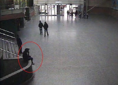 (FILES) In this file photo taken on May 21, 2017 shows suicide bomber Salman Abedi sitting in the foyer of the Manchester Arena on May 21, 2017. Security teams at Britain's Manchester Arena "should have prevented or minimised" the impact of the 2017 terror attack at an Ariana Grande concert that killed 22 people, a public inquiry found on June 17, 2021. - RESTRICTED TO EDITORIAL USE - MANDATORY CREDIT "AFP PHOTO / Manchester Arena Inquiry " - NO MARKETING - NO ADVERTISING CAMPAIGNS - DISTRIBUTED AS A SERVICE TO CLIENTS / AFP / Manchester Arena Inquiry / - / RESTRICTED TO EDITORIAL USE - MANDATORY CREDIT "AFP PHOTO / Manchester Arena Inquiry " - NO MARKETING - NO ADVERTISING CAMPAIGNS - DISTRIBUTED AS A SERVICE TO CLIENTS