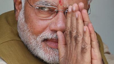 Indian prime minister Narendra Modi’s government has been accused of undermining environmental safeguards to promote industries. Saurabh Das / AP Photo / May 16, 2014