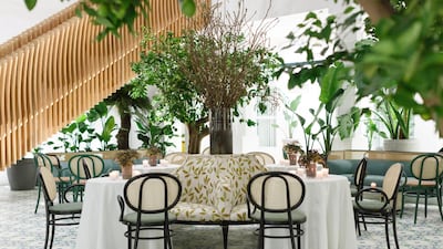 The hotel features a central courtyard and cafe. Courtesy Ammar Basheir