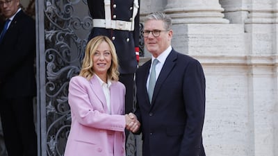 Italian Prime Minister Giorgia Meloni has held talks with British Prime Minister Keir Starmer on tackling irregular migration. EPA