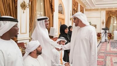 Sheikh Mohammed bin Zayed, Crown Prince of Abu Dhabi and Deputy Supreme Commander of the Armed Forces, on Monday welcomed the UAE’s team to the 2016 Rio Paralympic Games at a Sea Palace reception.