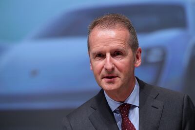 Herbert Diess, chief executive VW. Krisztian Bocsi/Bloomberg