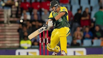 Shane Watson hit two sixes in his knock of 35 at Supersport Park. Themba Hadebe / AP Photo / March 14, 2014