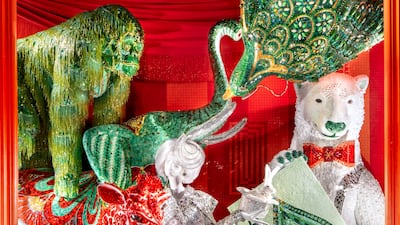 The holiday display will remain up until January. Photo: Ricky Zehavi