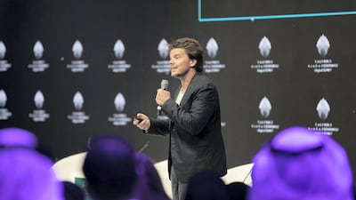 Bjarke Ingels speaking at the Why Evolution Leads to Mars? session at the World Government Summit 2018. Reem Mohammed / The National