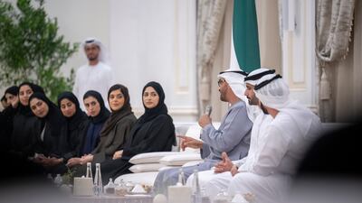 President Sheikh Mohamed spoke to his young audience about the importance of upholding UAE values and respect for its national heritage.