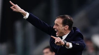 Juventus' Italian coach Massimiliano Allegri shouts instructions. AFP