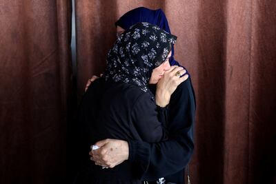 Mourners at the funeral of Palestinians killed in Israel's latest air strikes on Gaza city. Reuters
