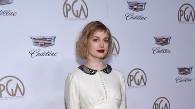 Singer-songwriter Alison Sudol's cream dress with touches of black detailing would be a vintage-loving-bride's dream. Chris Delmas / AFP