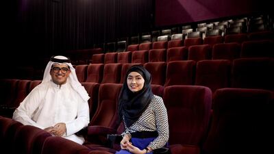 The young directors Rashid Al Nuaimi, left, and Deena Stevens. Antonie Robertson / The National