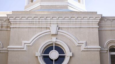 Russian Orthodox Church. An architectural walk on Saturday explored spaces of coexistence around Al Qasimiyah neighborhood in Sharjah. The journey followed the path of the recently launched publication 'In Search if Spaces of Coexistence: An Architect’s Journey'. Photo: Reem Mohammed/The National