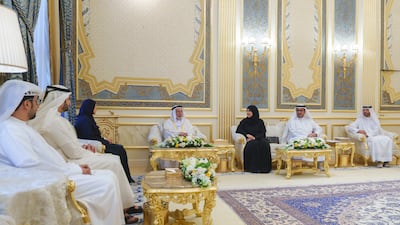 Sheikh Dr Sultan bin Muhammad Al Qasimi, Ruler of Sharjah, and Sheikh Saud bin Rashid Al Mualla, Ruler of Umm Al Quwain, both received Sarah Al Amiri, Minister of Education, at their courts on Wednesday. Wam
