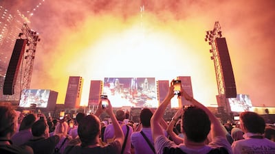 Fireworks go off at the One year to go celebrations.