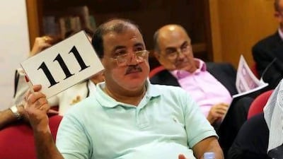 Sharjah dealer Ahmed Mohammed Nasir at the Middle East banknote sale at Spink in London.