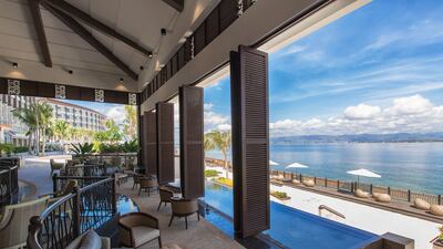 The waterfront property sits across from Cebu City