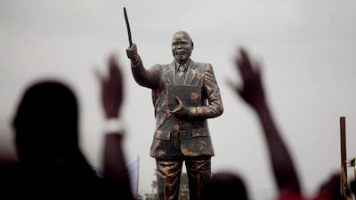 A statue of John Garang, the former leader of the Sudan People's Liberation Army. AP