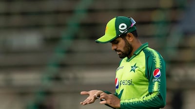 Pakistan's captain Babar Azam during the second T20 in Johannesburg. AP