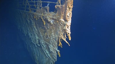 New images of the Titanic show the extent of deterioration to the wreck. Courtesy Atlantic Productions